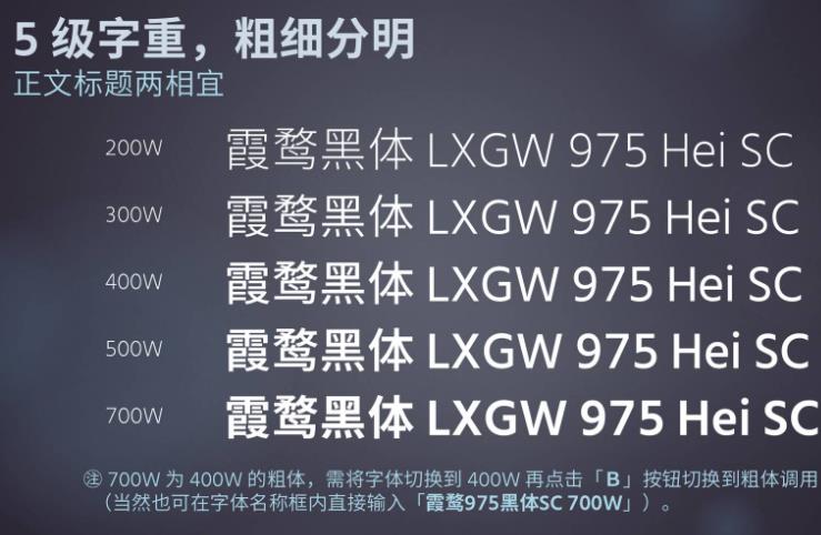 霞鹜975黑体