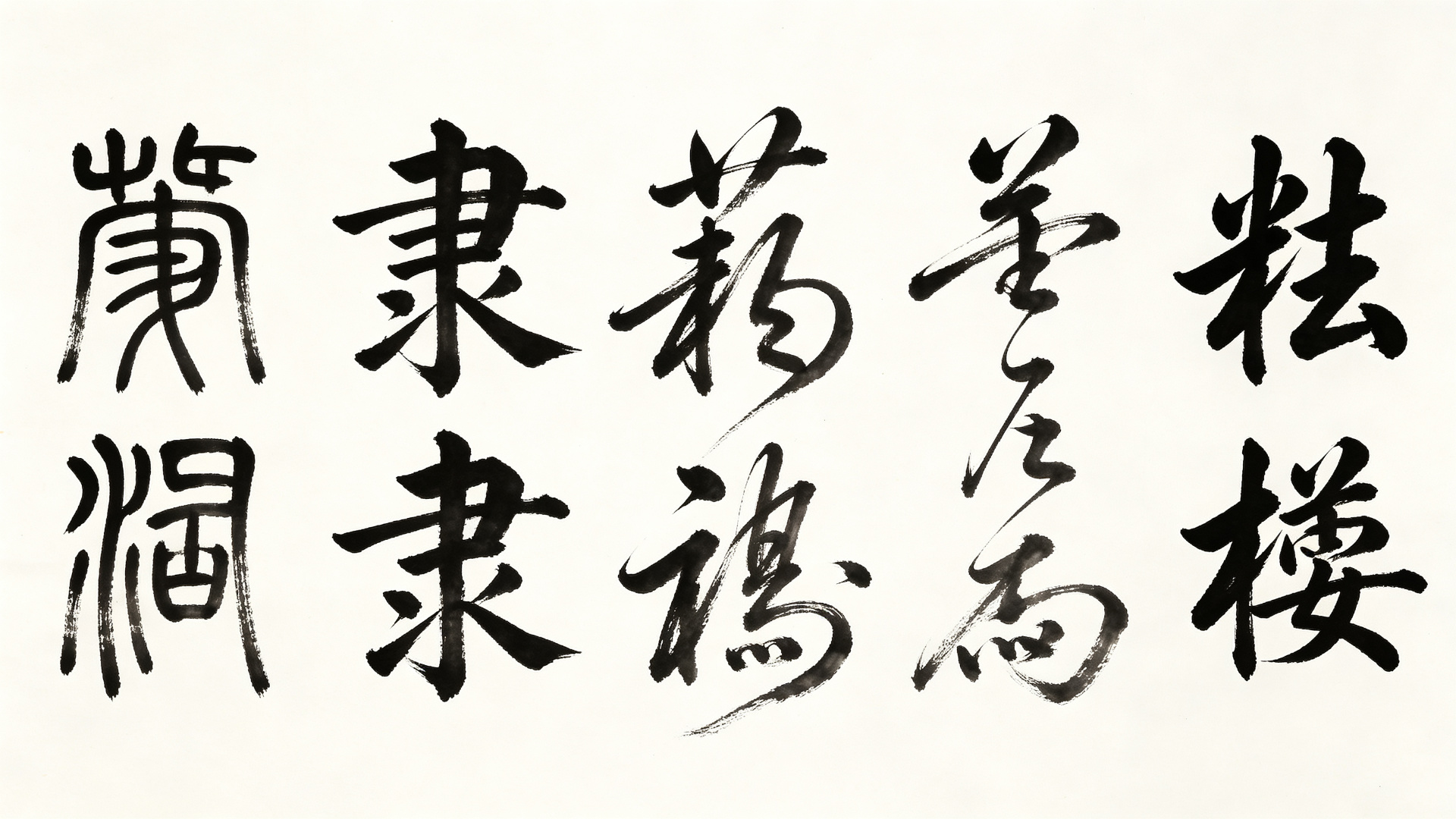 字体有哪些种类?篆书、隶书、草书、行书、楷书