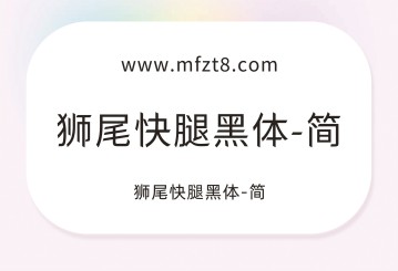 狮尾快腿黑体字体下载